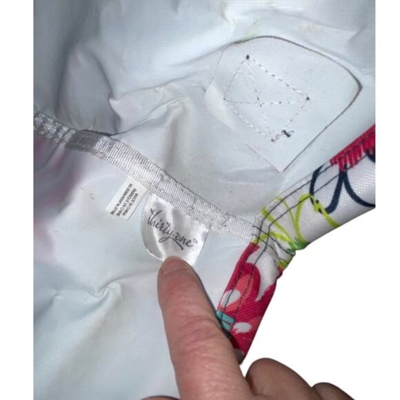 Thirty One Deluxe Utility Tote Loopsy Daisy Organizer Car Trunk Floral Collapse - Picture 6 of 9